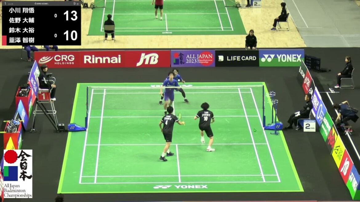 小川 翔悟/ 佐野 大輔 vs 鈴木 大裕/ 韮澤 智樹 | 第77回 全日本総合バドミントン選手権大会