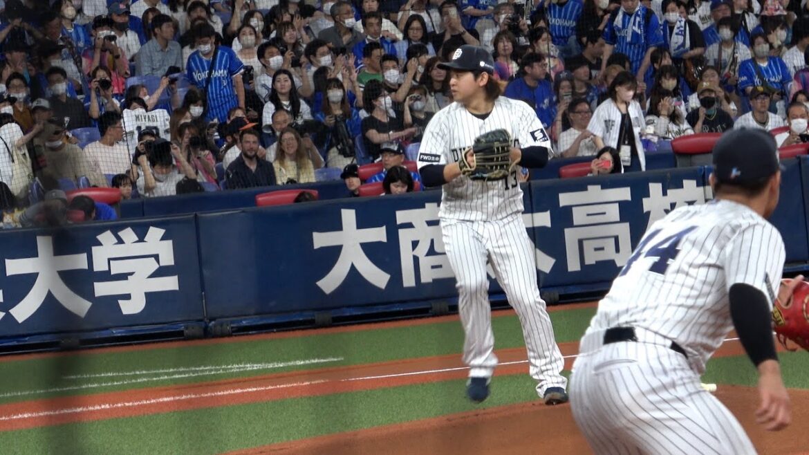 能見さんの登場曲でマウンドに上がる宮城大弥