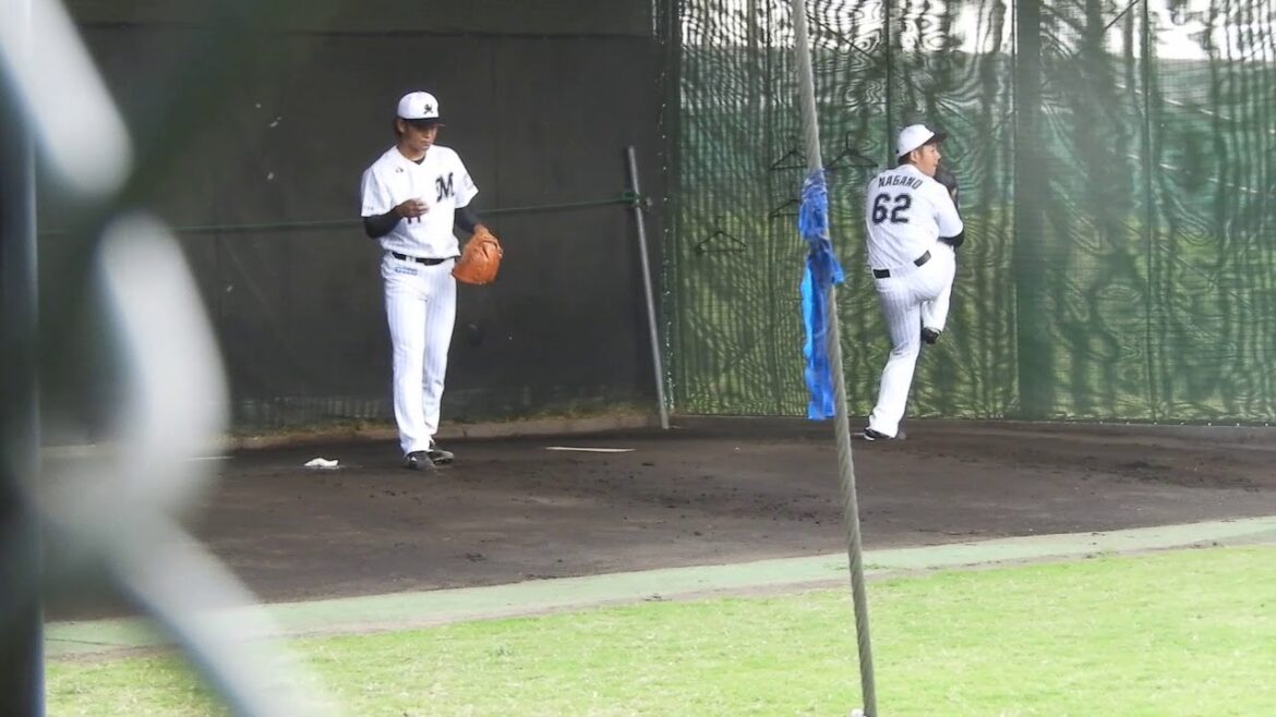 19.5.17　（虫すごい）佐々木・永野ブルペン　ロッテ浦和