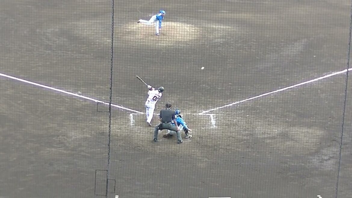 一死一、二塁 湯浅大を三振 柿木蓮 【読売ジャイアンツ 対 北海道日本ハムファイターズ 2022年3月30日 ジャイアンツ球場】