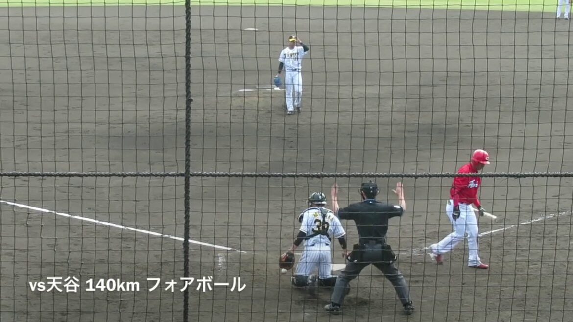 2018/04/04 阪神タイガース対広島東洋カープ@鳴尾浜 石井投手のピッチング 5回表