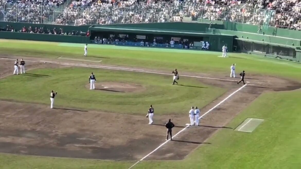 20230225　ｻﾎﾟｰﾄﾒﾝﾊﾞｰの重信慎之介 登場曲　6回ｳﾗ　読売ｼﾞｬｲｱﾝﾂ(巨人)@ひなたｻﾝﾏﾘﾝｽﾀｼﾞｱﾑ宮崎［侍ｼﾞｬﾊﾟﾝ強化試合］