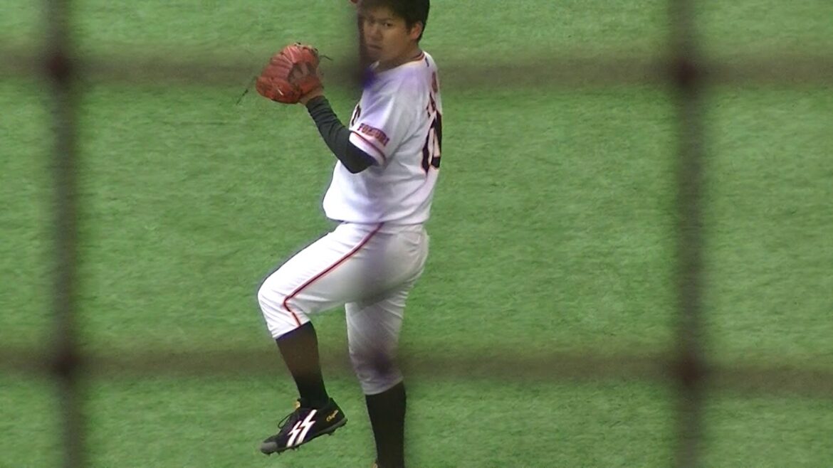 【ジャイアンツ選手自主トレ】山川知大シャドーピッチング～2019年12月17日