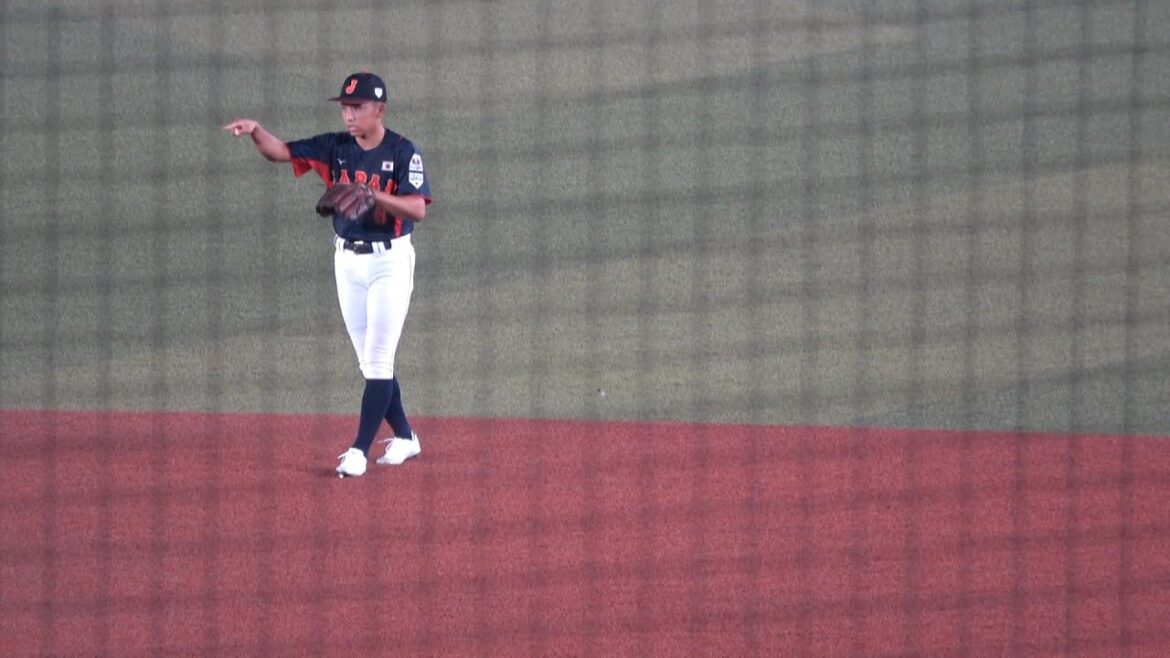 U18侍ジャパン　赤堀選手（聖光学院）の好判断なダブルプレー！