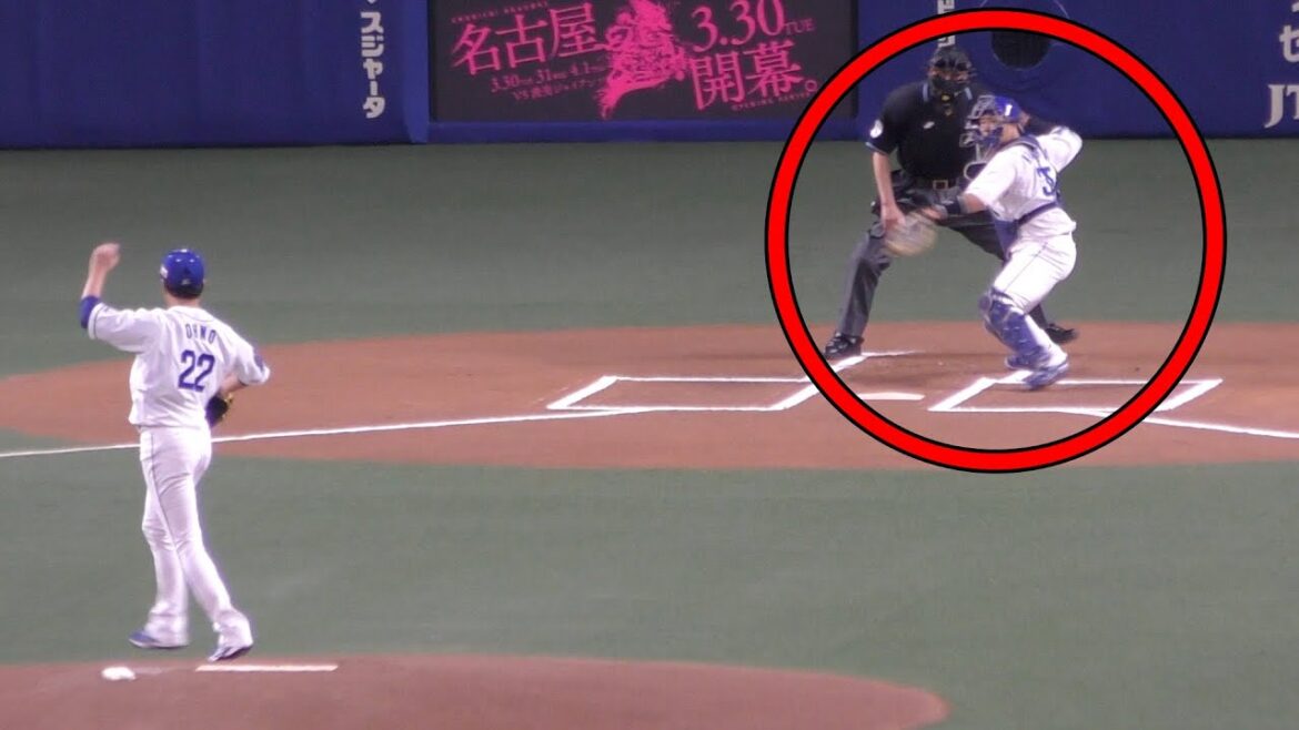 スローモーションで見るキャッチャー木下拓哉の二塁送球！【中日ドラゴンズ 2021年 プロ野球 オープン戦】