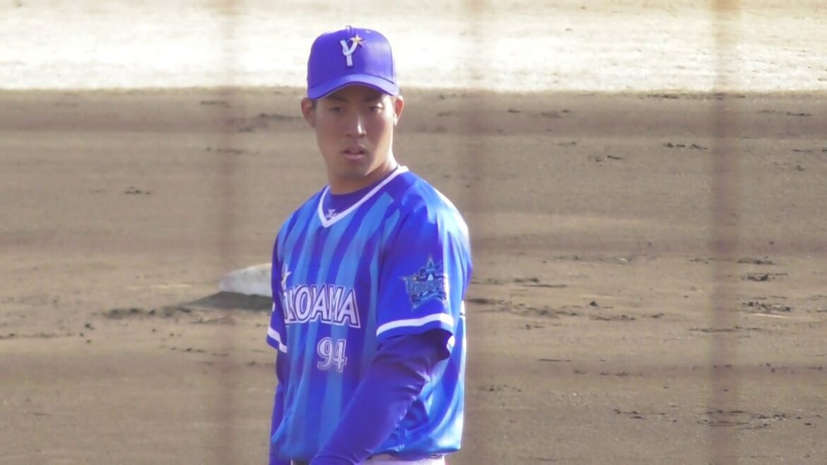 2018年3月14日 オープン戦 東北楽天－ 横浜DeNA 笠井投手 8回裏の投球【Yokohama db専用動画複製・転用禁止】