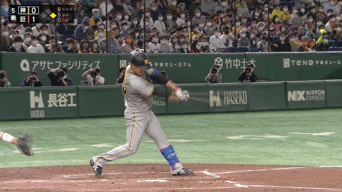 阪神タイガース 西純矢 プロ初ヒット 2022/5/1 巨人 vs. 阪神 9回戦 ＠東京ドーム