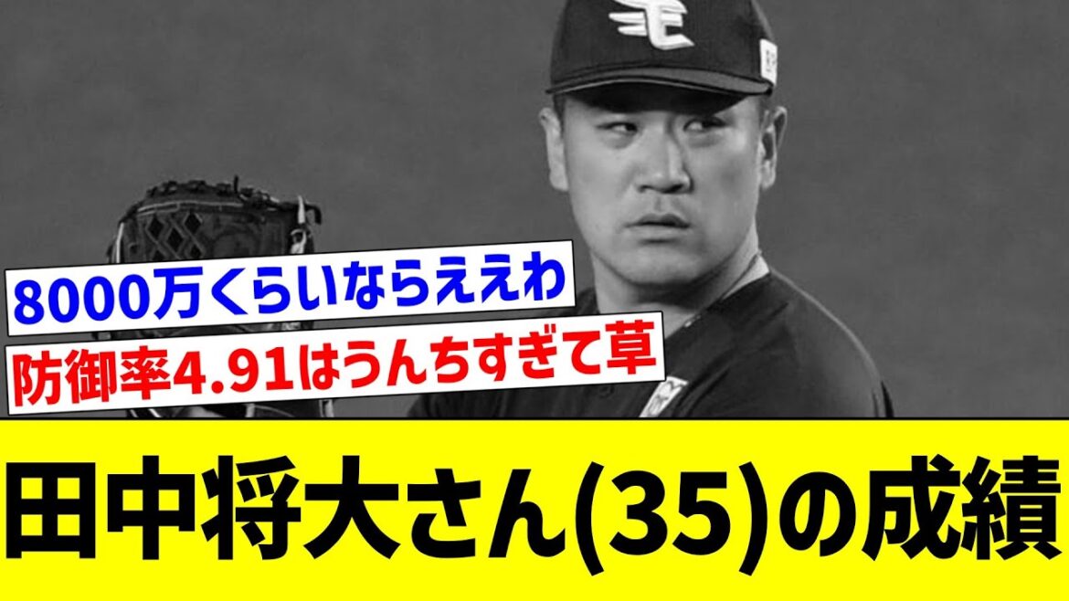 【あと3勝して引退かな】田中将大さん(35)の成績【なんJ反応】【プロ野球反応集】【2chスレ】【5chスレ】