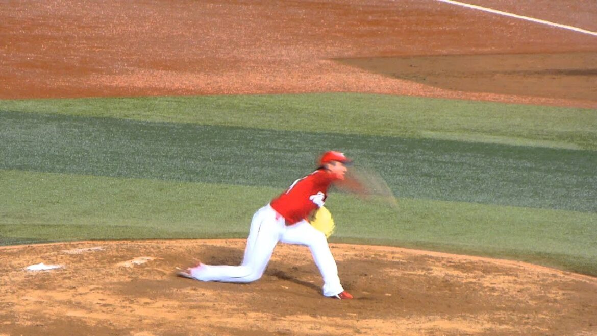 福井優也 投球練習 20120715