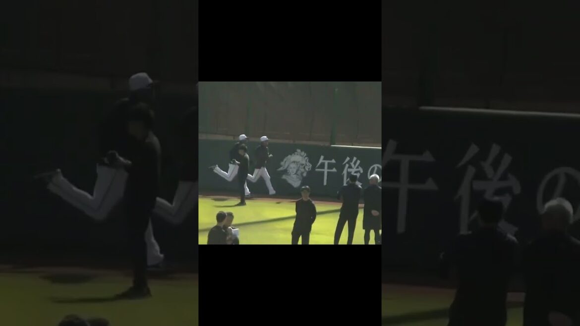 ジャイアンツ秋季練習 外野を走るオコエ瑠偉2023年10月22日