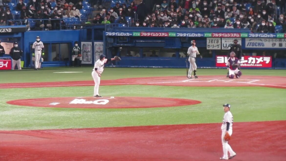 大西 広樹 対 吉川尚輝 内野ゴロに打ち取る大西 (ヤクルトスワローズ 対 読売ジャイアンツ 2022/3/29）