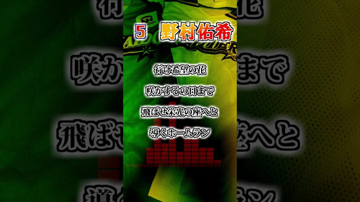 【北海道日本ハムファイターズ】　 野村佑希　応援歌　#shorts #応援歌 #ファイターズ