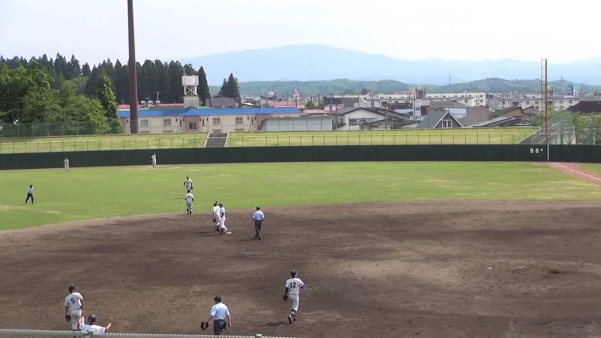 春季山形県大会決勝2016/5/29　5回表 酒田南3番塚野2塁打→4番石垣本塁打