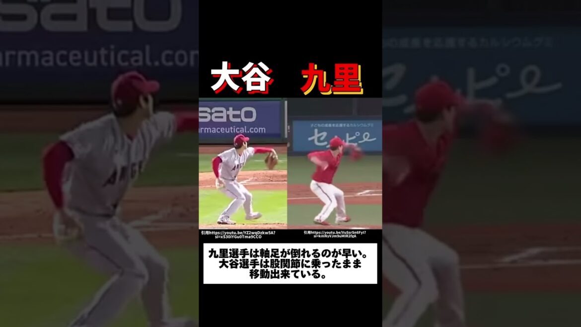 大谷翔平選手と九里亜蓮選手のピッチングフォーム分析 #プロ野球 #野球 #大谷翔平#九里亜蓮　#ドジャース　#広島東洋カープ