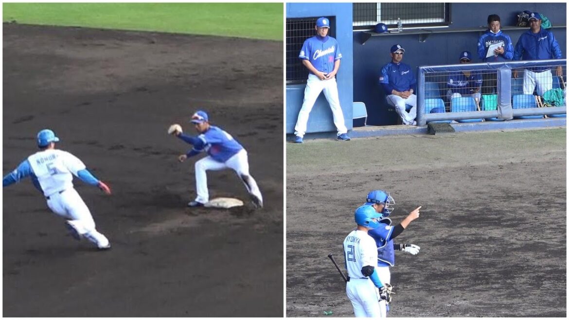 木下拓哉 強肩発動で余裕の盗塁阻止！（2023年2月18日）