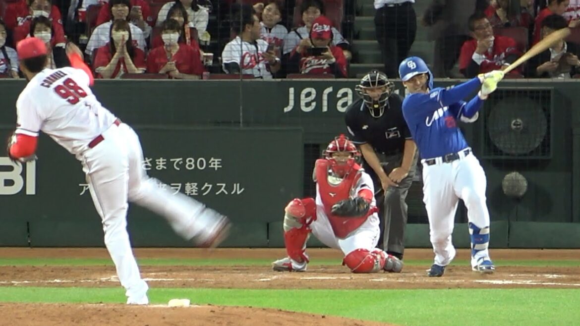 石川昂弥、2点タイムリーツーベース！！ホームインした後サインミスを怒られる福永 (2023/05/25)