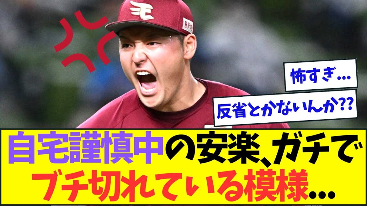 【怖すぎ】自宅謹慎中の安楽、ガチでブチ切れている模様...【なんJなんG反応】【2ch5ch】