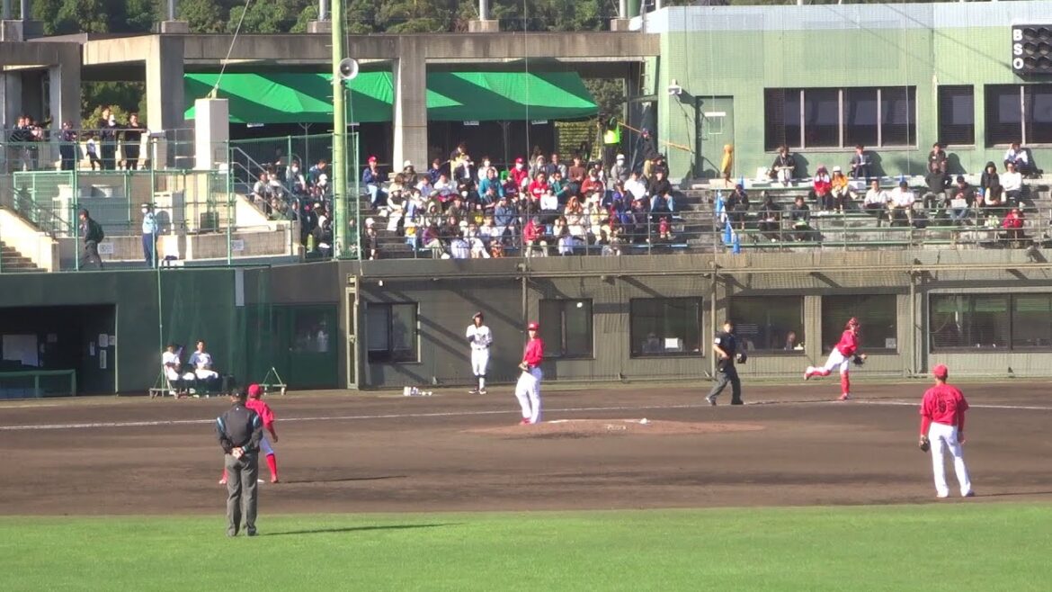 石原貴規捕手の練習スローイング　～侍ジャパン宮崎秋季キャンプ2023 練習試合にて～