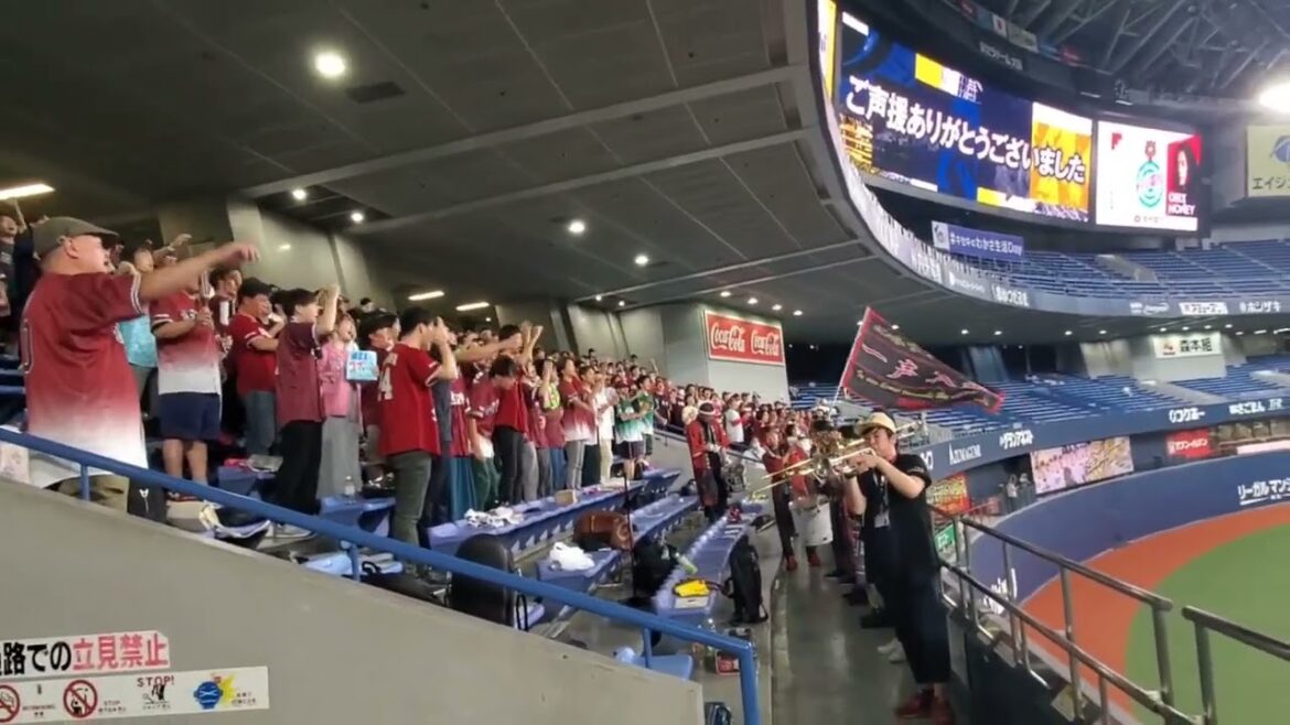 20231001　盗塁王へ走れ♪試合後に【小深田大翔 応援歌】楽天ｲｰｸﾞﾙｽ　ｺﾌﾞちゃん　東北楽天ｺﾞｰﾙﾃﾞﾝｲｰｸﾞﾙｽ@京ｾﾗﾄﾞｰﾑ大阪･ﾚﾌﾄ外野下段