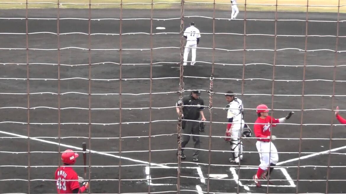 広島カープ 二軍 20130322 會澤翼 ホームラン