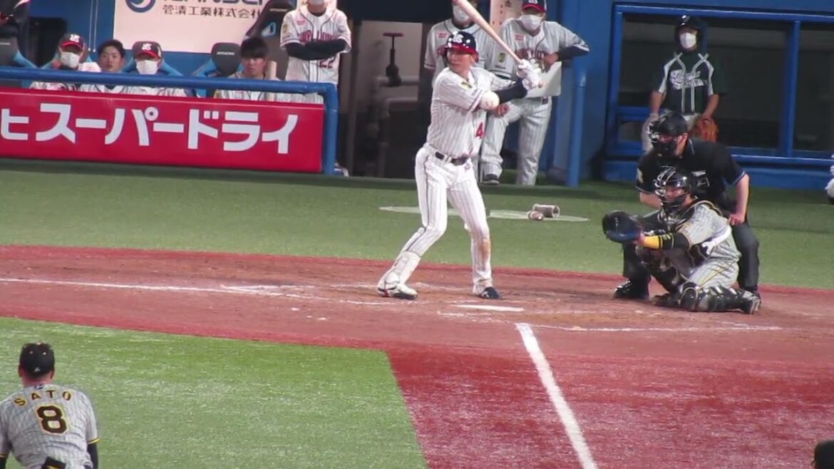 野球選手フォーム集866ヤクルト 太田賢吾の打撃フォーム (ヤクルトスワローズVS.阪神タイガース2022/4/22)