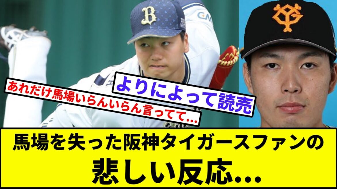 【ジャイアンツ馬場】馬場を失った阪神タイガースファンの悲しい反応...【なんJ反応】【プロ野球反応集】【2chスレ】【1分動画】【5chスレ】【巨人】【読売ジャイアンツ】【漆原】【現役ドラフト】