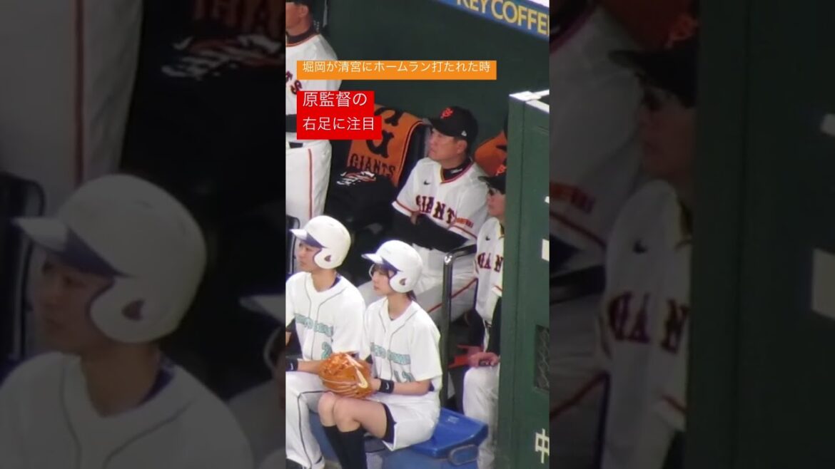 原辰徳　堀岡隼人が清宮幸太郎にホームラン打たれた時のリアクション　#ジャイアンツ動画