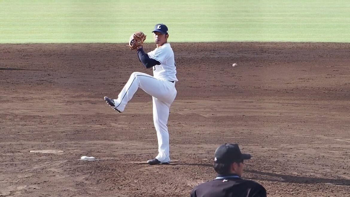 2023.04.23 埼玉西武-東京ヤクルト(カーミニーク) 田村伊知郎 投球シーン