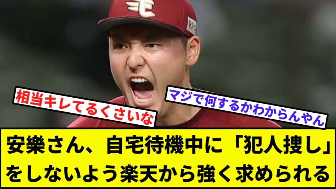 安樂智大さん、自宅待機中に「犯人捜し」をしないよう楽天から強く求められる【なんJ反応】【プロ野球反応集】【2chスレ】【1分動画】【5chスレ】【田中将大】【イーグルス】