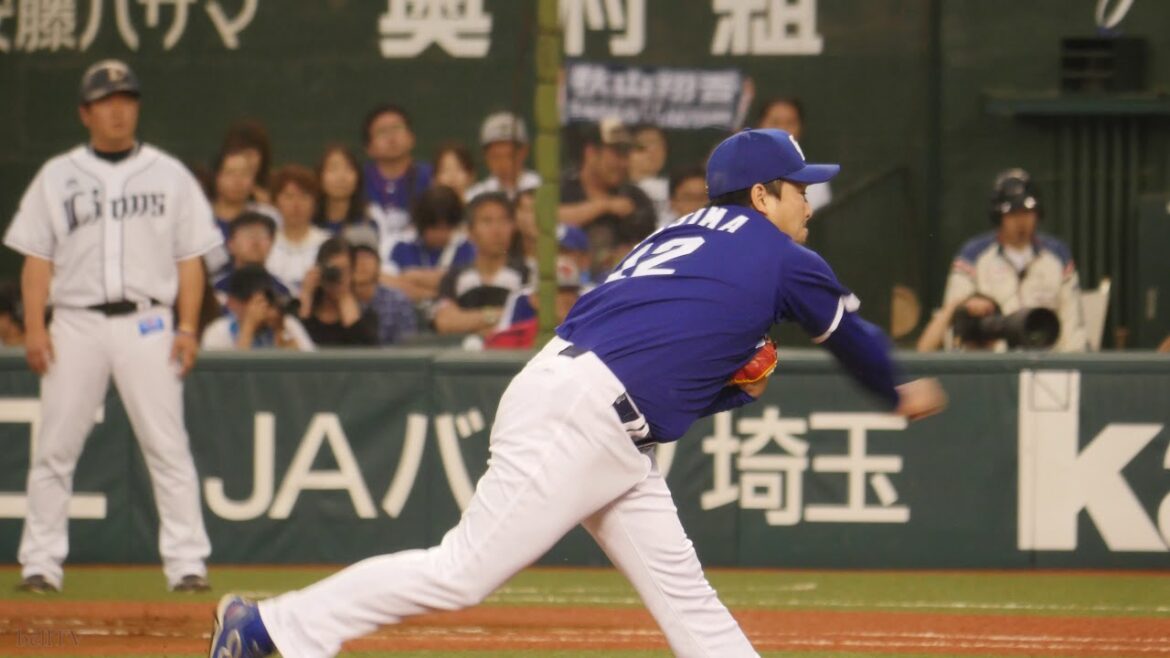中日ドラゴンズ 田島慎二 投球フォーム（スローモーション）