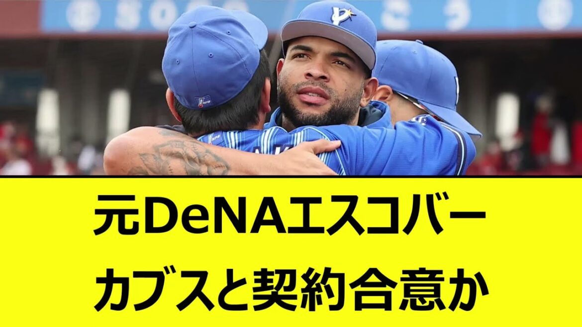 元DeNAエスコバー、カブスと契約合意か【なんJ、なんG反応】【2ch、5chまとめ】【プロ野球、横浜DeNAベイスターズ、三浦監督、MLB、メジャー、大リーグ、FA】【バウアー音声、バウアーボイス】