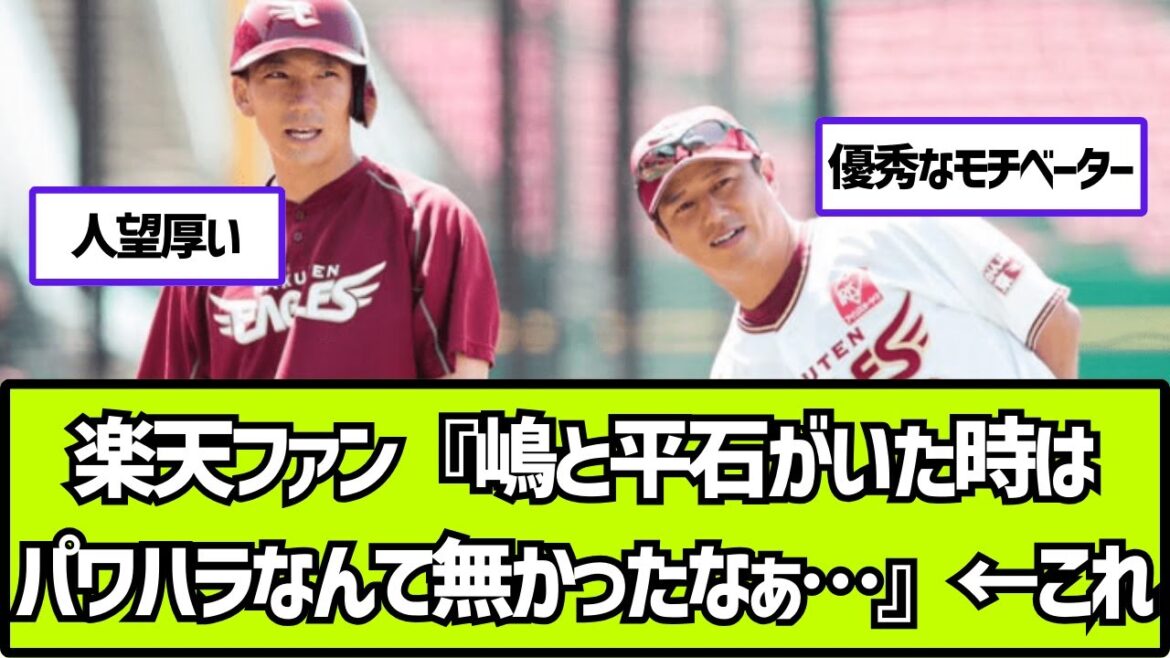 【楽天】嶋と平石、再評価され始める【2ch 5ch なんj プロ野球反応集】