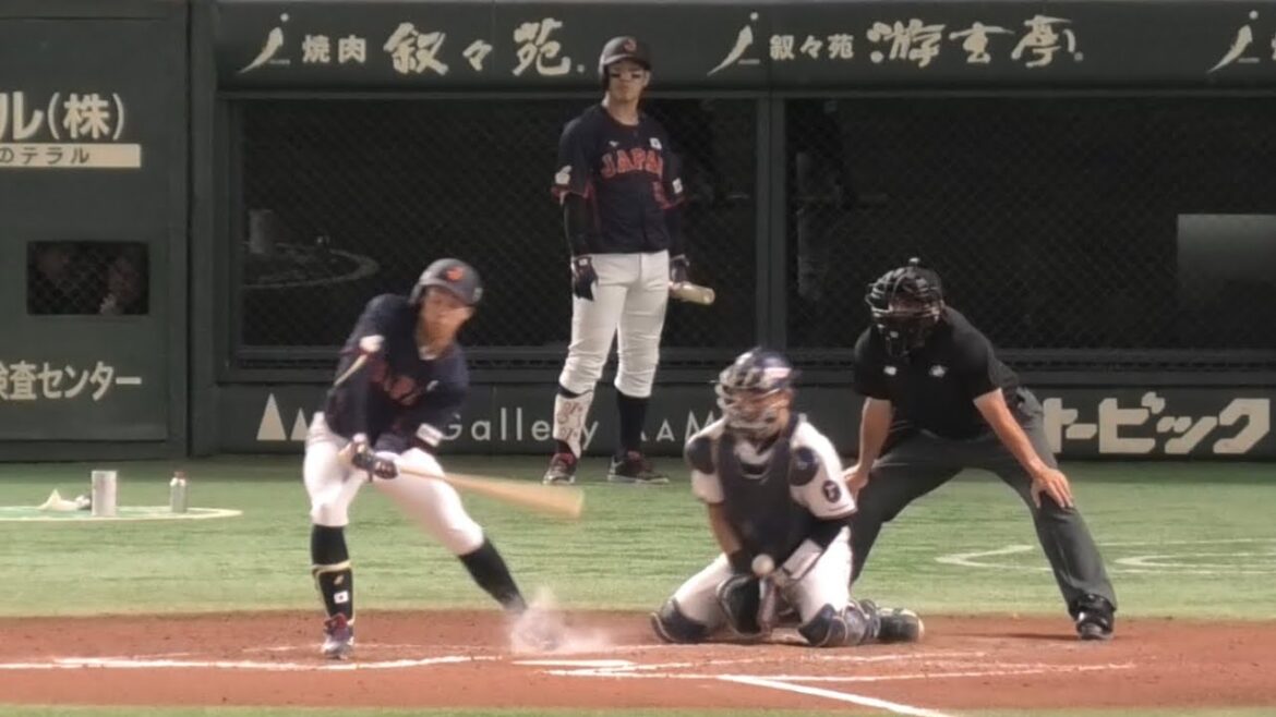 -2023.11.16-【アジチャン】６回表 岡林勇希 先制の絶好機に空振り三振 第3打席 侍ジャパン（vsチャイニーズタイペイ）