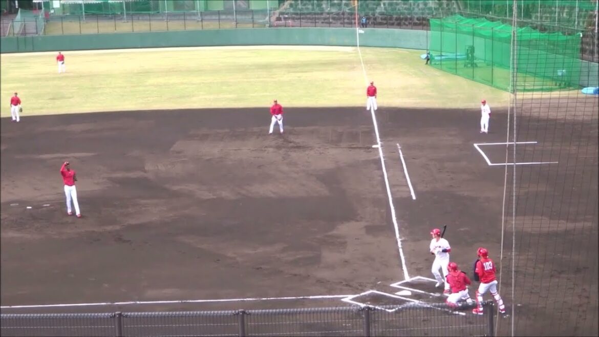 アドゥワ誠 vs 田村俊介（2打席） 　～広島東洋カープ秋季キャンプ2023 紅白戦～