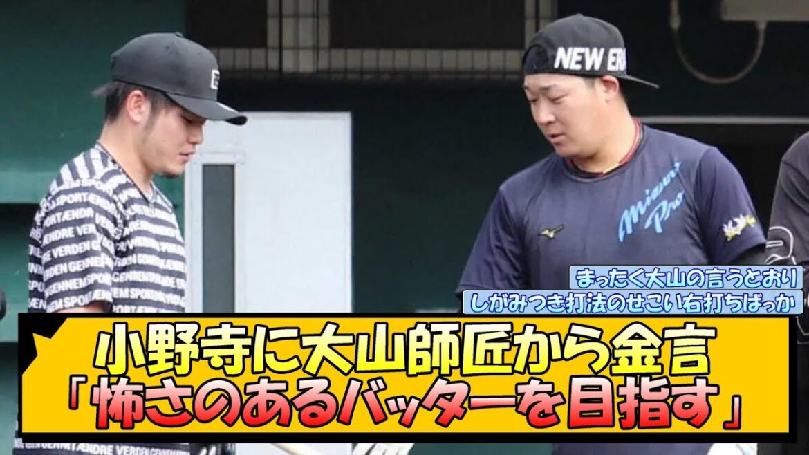 【阪神】小野寺に大山師匠から金言「怖さのあるバッターを目指す」【なんJ 反応 まとめ】