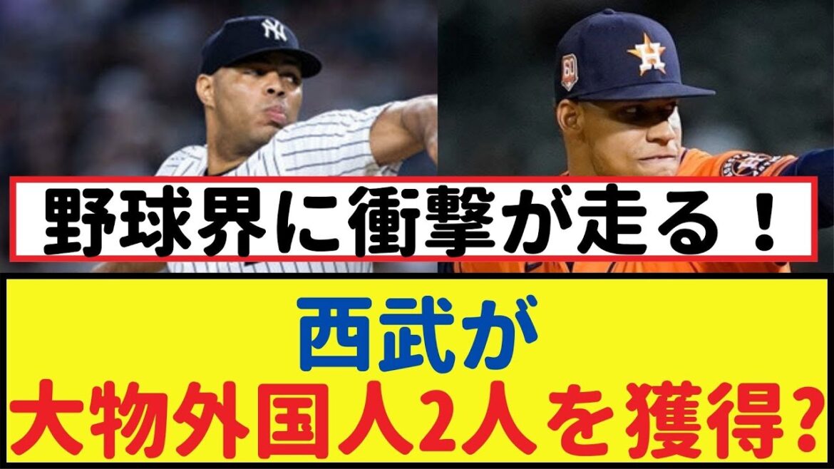 西武が大物外国人2人を獲得!野球界に衝撃が走る!【なんJ反応】 西武が大物外国人2人を獲得!野球界に衝撃が走る!【なんJ反応】
