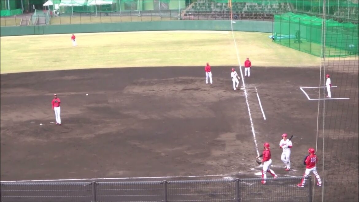 アドゥワ誠 vs 羽月隆太郎 → 二俣翔一 → 田村俊介 → 内田湘大　～広島東洋カープ秋季キャンプ2023 紅白戦～