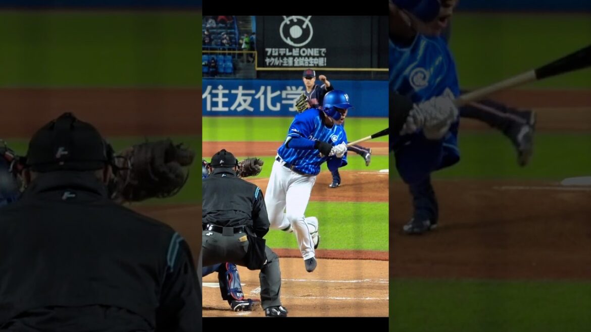 間一髪！ボールがユニフォームをかすめる佐野恵太 #横浜denaベイスターズ