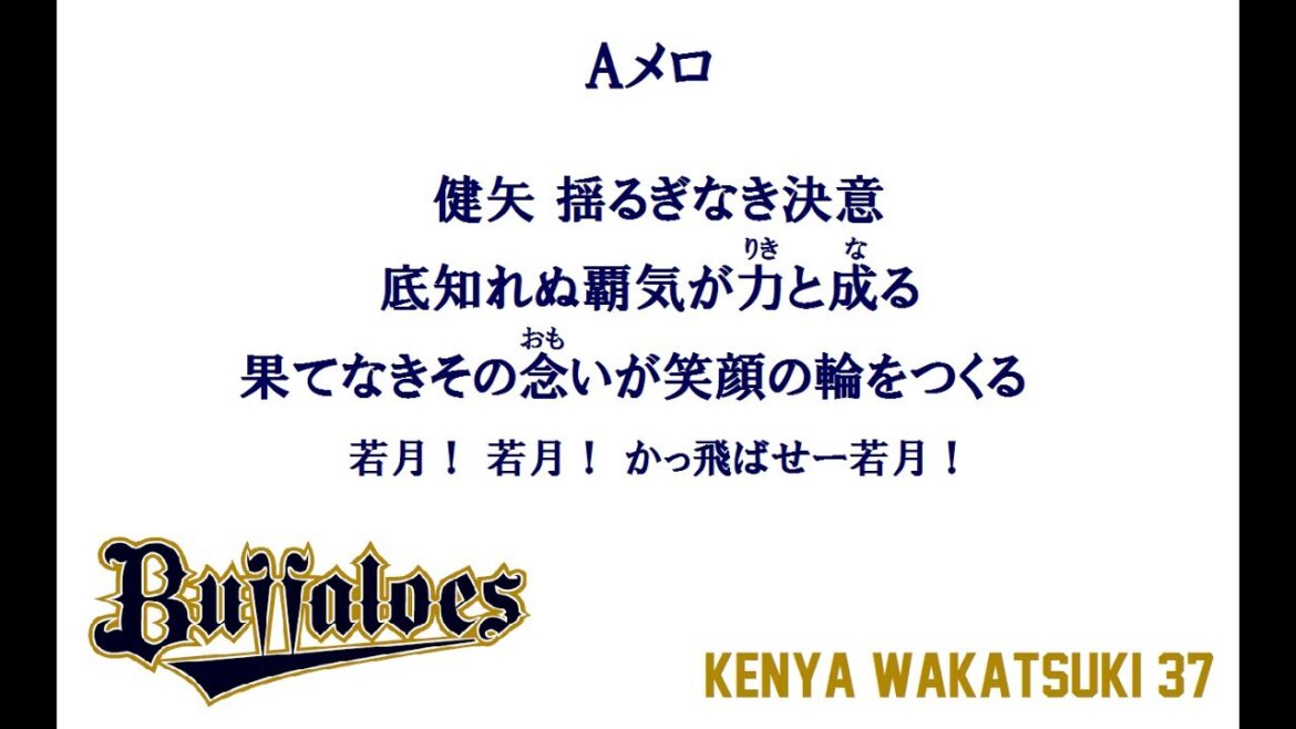 オリックス・バファローズ 若月健矢 2017新応援歌