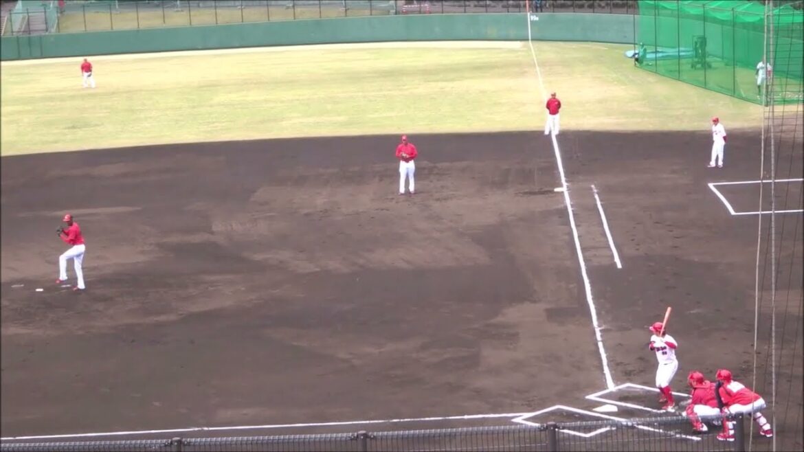 アドゥワ誠 vs 羽月隆太郎（2打席）　～広島東洋カープ秋季キャンプ2023 紅白戦～