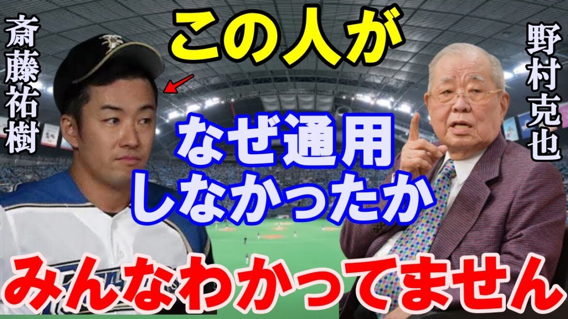 【NPB】ノムさん「なんでわかったかって?それが●●というんじゃないの。」斎藤祐樹と田中将大の決定的な違いとは。【本音】 【NPB】ノムさん「なんでわかったかって?それが●●というんじゃないの。」斎藤祐樹と田中将大の決定的な違いとは。【本音】