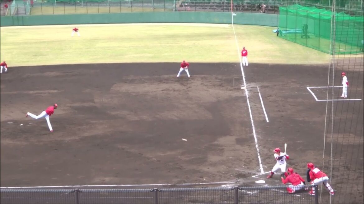 アドゥワ誠 vs 清水叶人（2打席） ～広島東洋カープ秋季キャンプ2023 紅白戦～