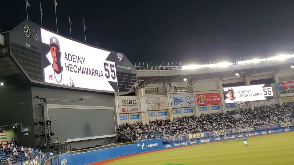 20220610　ｱﾃﾞｲﾆｰ･ｴﾁｪﾊﾞﾘｱ 偶数打席の登場曲【｢Crunk Ain't Dead｣】　5回ｳﾗ第2打席　千葉ﾛｯﾃﾏﾘｰﾝｽﾞ@ZOZOﾏﾘﾝｽﾀｼﾞｱﾑ［ｾ･ﾊﾟ交流戦］外野