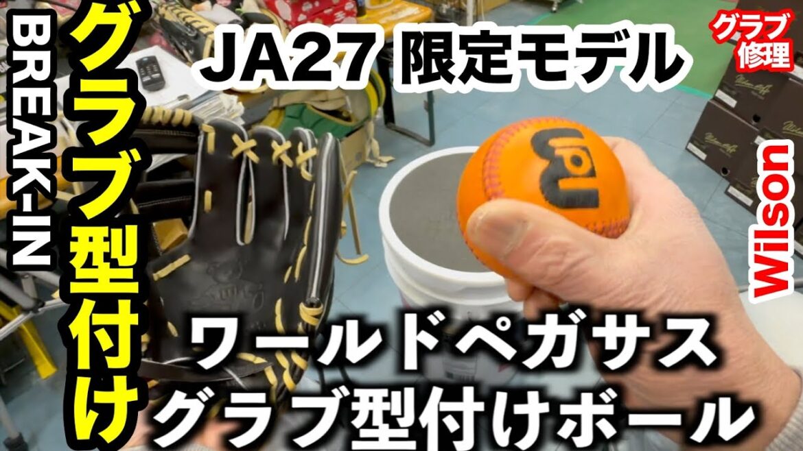 グローブ型付け「JA27」ウイルソン DUAL　[限定グラブ]  BREAK-IN【#3619】[POV]