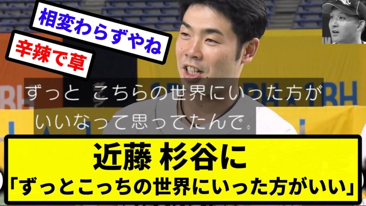 【テレビ向き芸人】近藤 杉谷に「ずっとこっちの世界にいた方がいい」【反応集】【プロ野球反応集】【2chスレ】【5chスレ】
