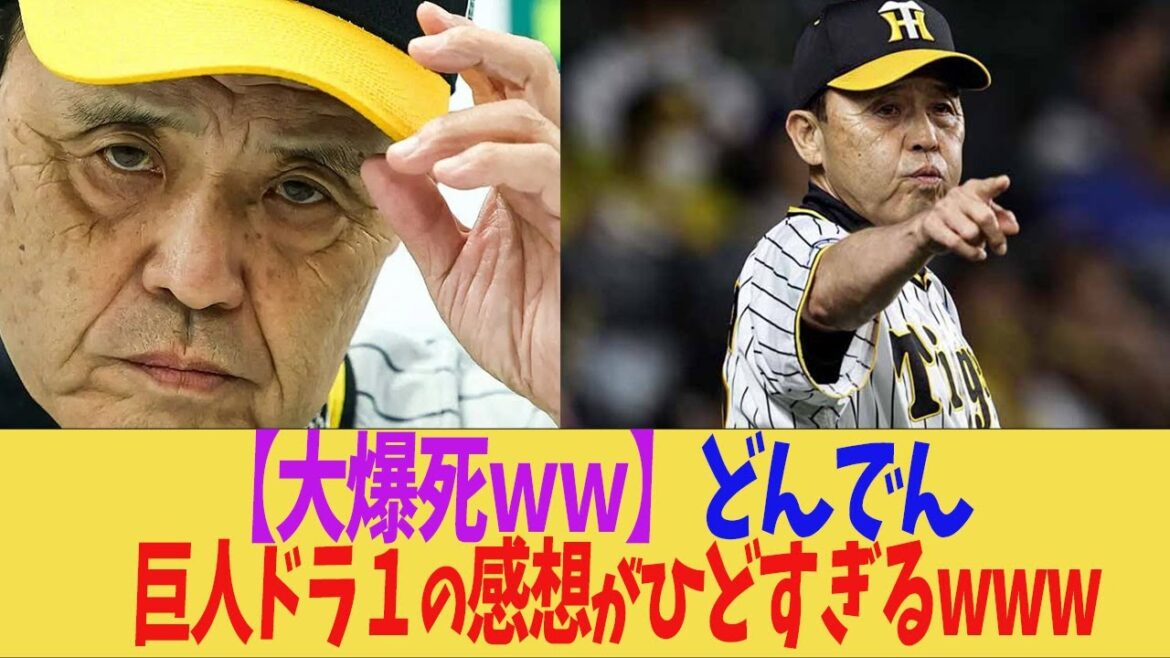 【プロ野球】どんでん　岡田監督　巨人ドラ１への感想がヒドいｗｗ【解説】どんでん　岡田監督　近本 光司　中野拓夢　大山悠輔　佐藤輝明　大谷翔平　藤浪晋太郎　佐々木朗希 　吉田正尚