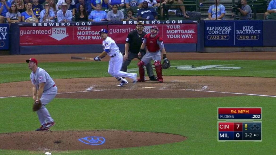 CIN@MIL: Flores belts a solo home run to deep center CIN@MIL: Flores belts a solo home run to deep center