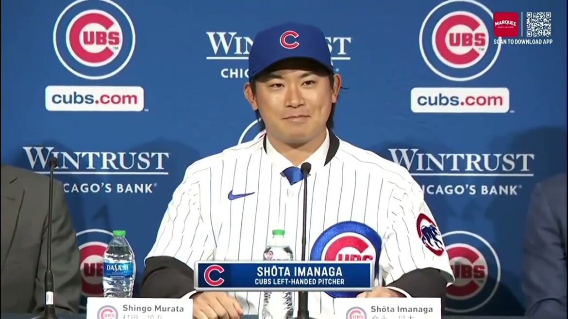【投げる哲学者】【ヘイ、シカゴ！】カブス移籍の今永昇太が入団会見 ファンおなじみの曲の歌詞に合わせた自己紹介で爆笑誘う【カブス】【今永昇太】　#shorts 　#今永昇太　#カブス