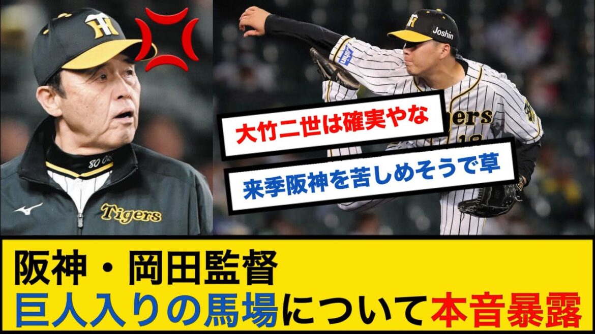 【現役ドラフト】阪神・岡田監督、巨人入りの馬場について本音を暴露　#なんj反応  #阪神タイガース  #読売ジャイアンツ