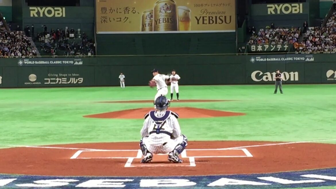 WBC 小林誠司 セカンドスローイング